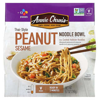 Annie Chun's, 面碗，泰式花生芝麻，淡味，8.7 盎司（246 克）