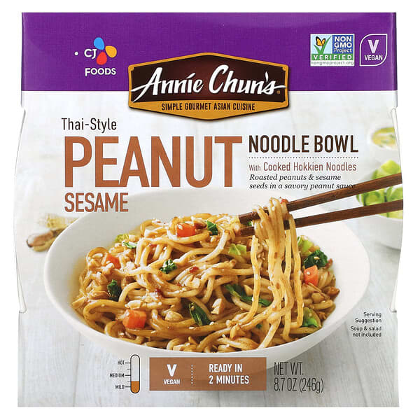Annie Chun's, Noodle Bowl, Thai-Style Peanut Sesame, Mild, 8.7 oz (246 g)