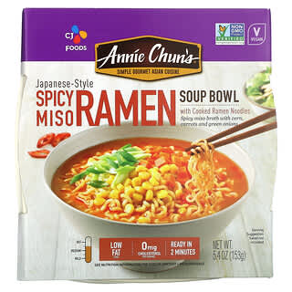 Annie Chun's, Japanese-Style Soup Bowl, Spicy Miso Ramen, 5.4 oz (153 g)