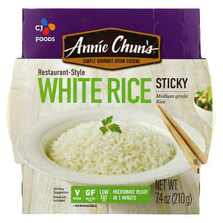 Annie Chun's, Клейкий белый рис по-ресторанному, 210 г (7,4 унции)