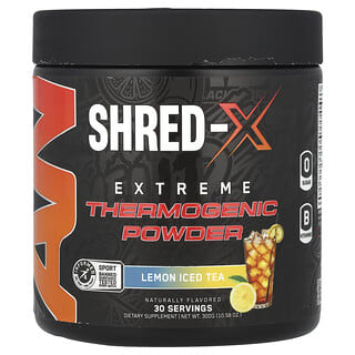 ABE, Shred-X, Polvo termogénico extremo, Té helado de limón, 300 g (10,58 oz)