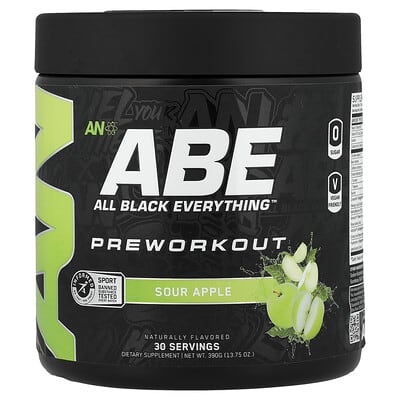 ABE, Pre-Workout Formula, Sour Apple Flavor, 13.75 oz (390 g)