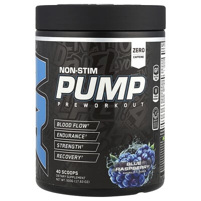 ABE, Pump-Free Pre-Workout, Blue Raspberry, 17.63 oz (500 g)