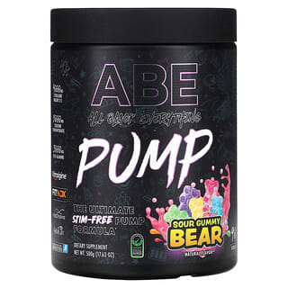 ABE, Pump, кислый жевательный мишка, 500 г (17,63 унции)