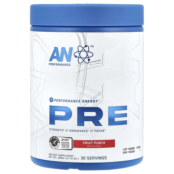 AN Supps, 운동 전 보충제, 과일 펀치, 390g(13.75oz)