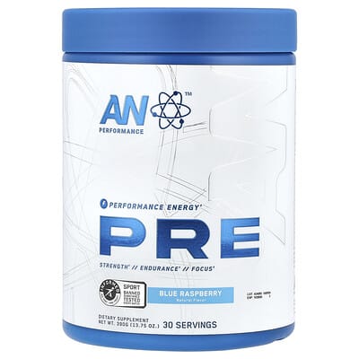 AN Supps, Pre-Workout Powder, Blue Raspberry, 13.75 oz (390 g)