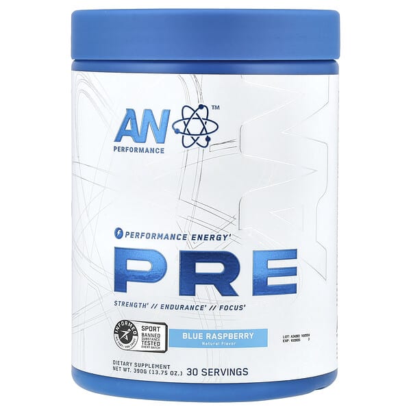 AN Supps, 운동 전 보충제, 블루 라즈베리, 390g(13.75oz)