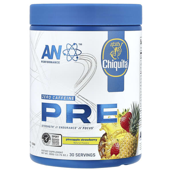 Pre-Workout, Zero Caffeine, Pineapple Strawberry, 13.75 oz (390 g)