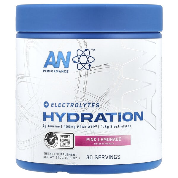 Hydration, Pink Lemonade, 9.5 oz (270 g)