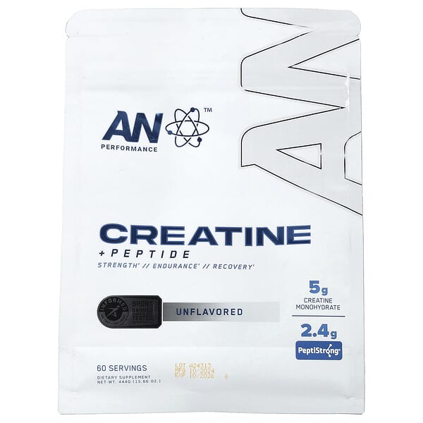 Creatine + Peptide, Unflavored, 15.66 oz (444 g)