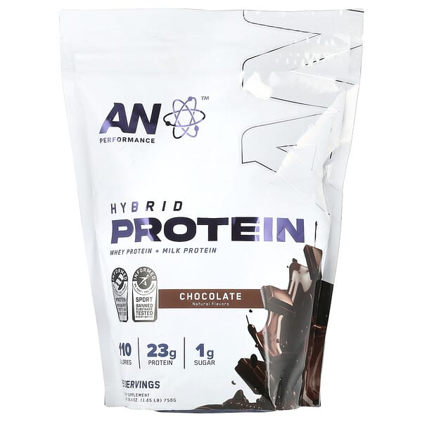 AN Supps, 퍼포먼스, 하이브리드 단백질, 초콜릿, 750g(1.65lb)