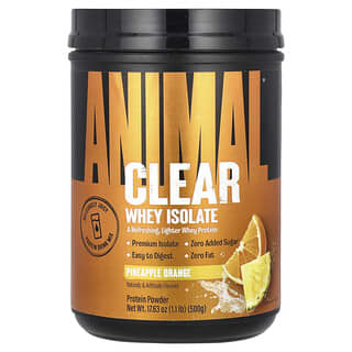 Animal, Isolat de protéines de lactosérum clair, Ananas et orange, 500 g