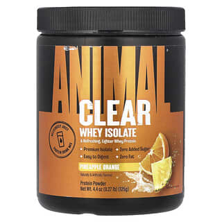 Animal, Clear, Isolat de protéines de lactosérum, Ananas et orange, 125 g