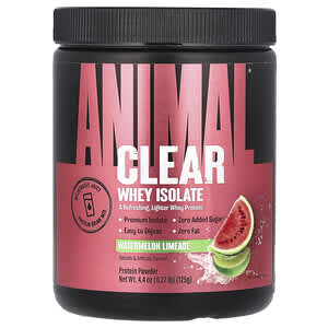 Animal, Clear, Whey Isolate, Molkenproteinisolat, Wassermelone-Limeade, 125 g (0,27 lb.)