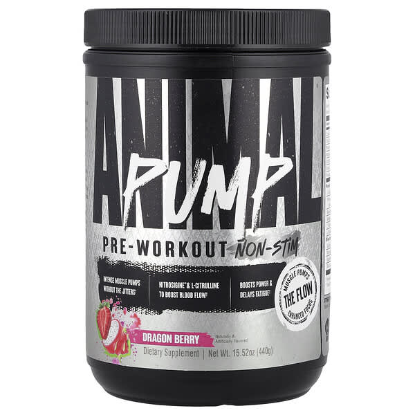 Animal, Pump™ Pre-Workout, Non-Stim, Dragon Berry, 15.52 oz (440 g)
