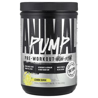 Animal, Pump™（パンプ）プレワークアウト、非刺激性、レモンサージ、442g（15.59オンス）