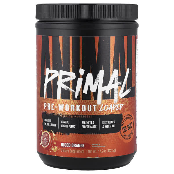 Animal Primal™ Pre-Workout Loaded, Blood Orange, 17.7 oz (502.5 g)