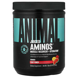 Animal, Polvo de aminos en zumo, ponche de frutas, 375 g (13,2 onzas)