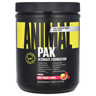 Animal, Pak, Ultimate Foundation, добавка с мультивитаминами, со вкусом фруктового пунша, 417 г (14,7 унции)