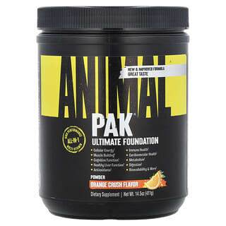Animal Pak Powder, тональная основа для тренировок, измельченный апельсин, 411 г (14,5 унции)