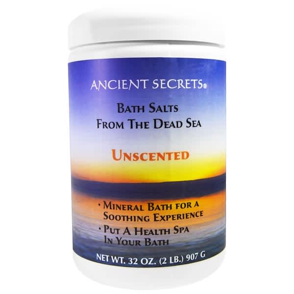 Ancient Secrets, Lotus Brand Inc., 死海の塩のバスソルト、無香料、2 lbs (907 g)