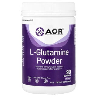 Advanced Orthomolecular Research AOR, L-glutamine en poudre, Premium, 450 g
