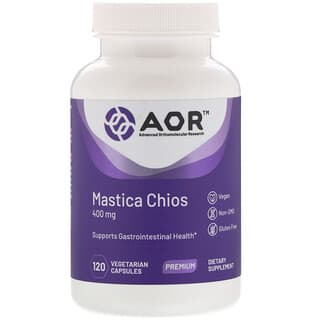Advanced Orthomolecular Research AOR, Mastica Chios, мастика с острова Хиос, 400 мг, 120 вегетарианских капсул