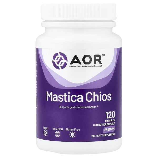 Advanced Orthomolecular Research AOR, Mastica 키오스, 캡슐 120정(캡슐 1정당 400mg)