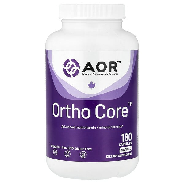 Advanced Orthomolecular Research AOR, Ortho Core, 캡슐 180정