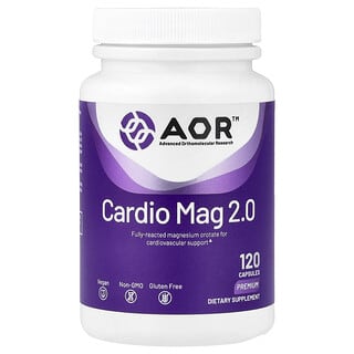 Advanced Orthomolecular Research AOR‏, Cardio Mag 2.0‏, 120 כמוסות