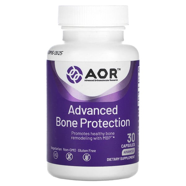 Advanced Orthomolecular Research AOR Advanced Bone Protection, 40 mg, 30 Capsules