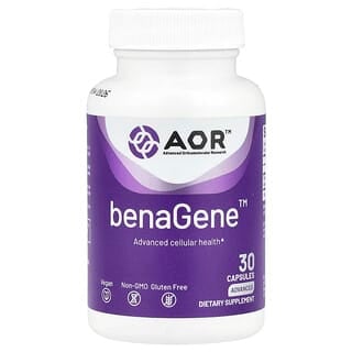 Advanced Orthomolecular Research AOR, benaGene, 30 cápsulas vegetales