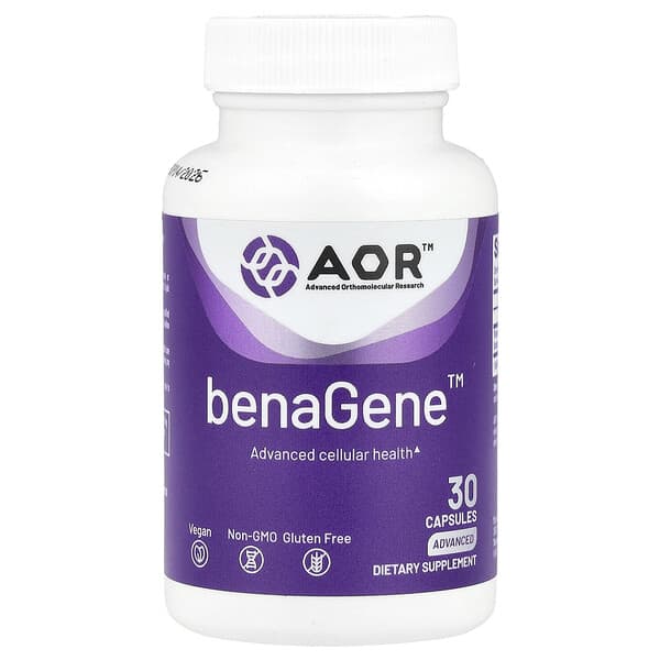 Advanced Orthomolecular Research AOR, BenaGene™, 캡슐 30정