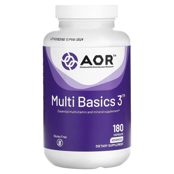 Advanced Orthomolecular Research AOR Multi Basics 3, 180 Capsules
