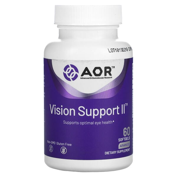Advanced Orthomolecular Research AOR, 비전 서포트 II, 60 소프트젤