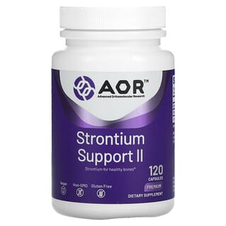 Advanced Orthomolecular Research AOR, Strontium Support II, 120 cápsulas vegetarianas