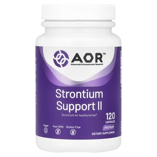 Advanced Orthomolecular Research AOR, Strontium Support II, 120 cápsulas vegetarianas