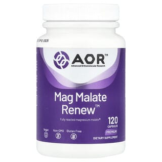 Advanced Orthomolecular Research AOR, Mag Malate Renew™, 120 Capsules