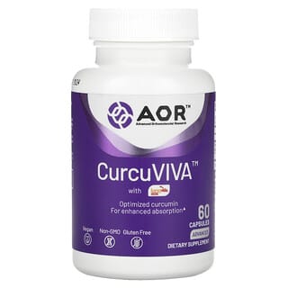 Advanced Orthomolecular Research AOR, CurcuViva с LongVida, 60 капсул