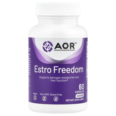 Advanced Orthomolecular Research AOR, Estro Freedom, 60 Vegetarian Capsules