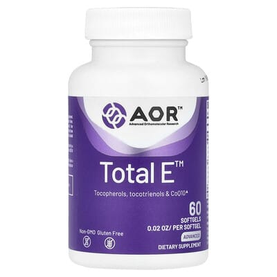Advanced Orthomolecular Research AOR, Total E, Vitamin E, 60 Softgels