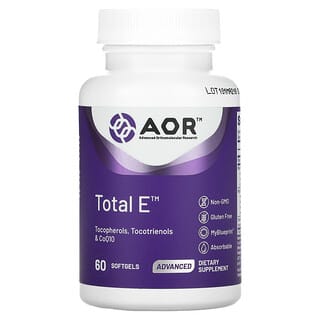 Advanced Orthomolecular Research AOR, Total E, комплекс витаминов группы Е, 60 мягких таблеток