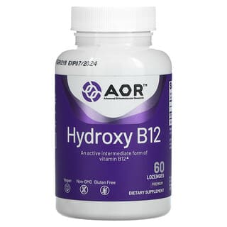 Advanced Orthomolecular Research AOR, Hidroxi B12, 1 mg, 60 tabletas