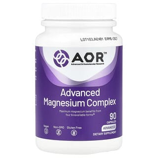 Advanced Orthomolecular Research AOR, Advanced Magnesium Complex, 90 capsules végétariennes