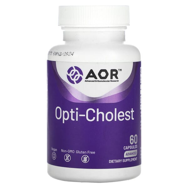 Advanced Orthomolecular Research AOR, Opti-Cholest ขนาด 1,000 มก. บรรจุ 60 แคปซูล (แคปซูลละ 500 มก.)