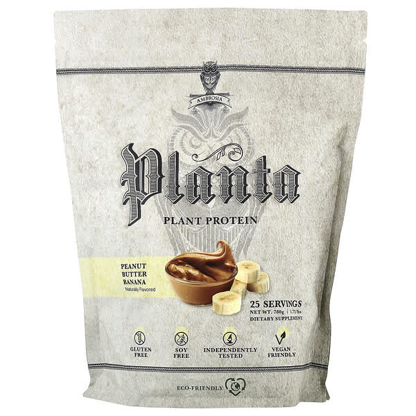 Ambrosia Collective, Planta, Plant Protein, Peanut Butter Banana, 1.72 lbs (780 g)