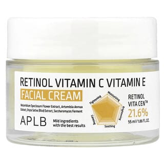 APLB, Retinol y vitamina C, Crema facial con vitamina E, 55 ml (1,86 oz. líq.)