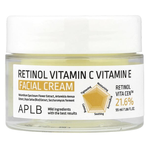 APLB, 레티놀 비타민C, 비타민E 페이셜 크림, 55ml(1.86fl oz)