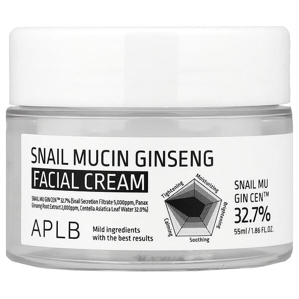 APLB, 달팽이 뮤신 인삼 페이셜 크림, 55ml(1.86fl oz)