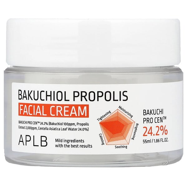 APLB, 바쿠치올 프로폴리스 페이셜 크림, 55ml(1.86fl oz)